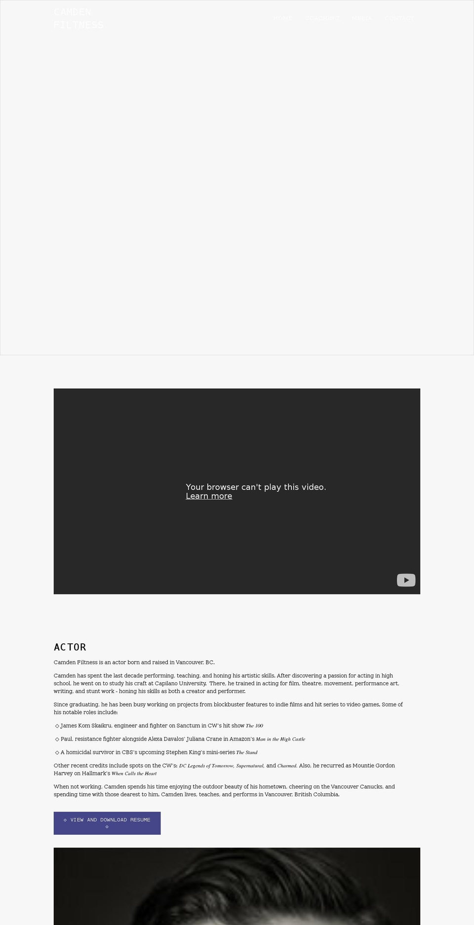 camdenfiltness.com shopify website screenshot