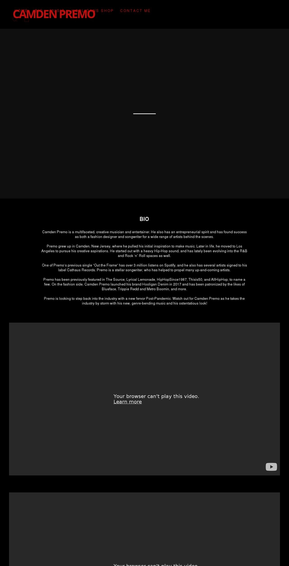 camdenpremo.com shopify website screenshot