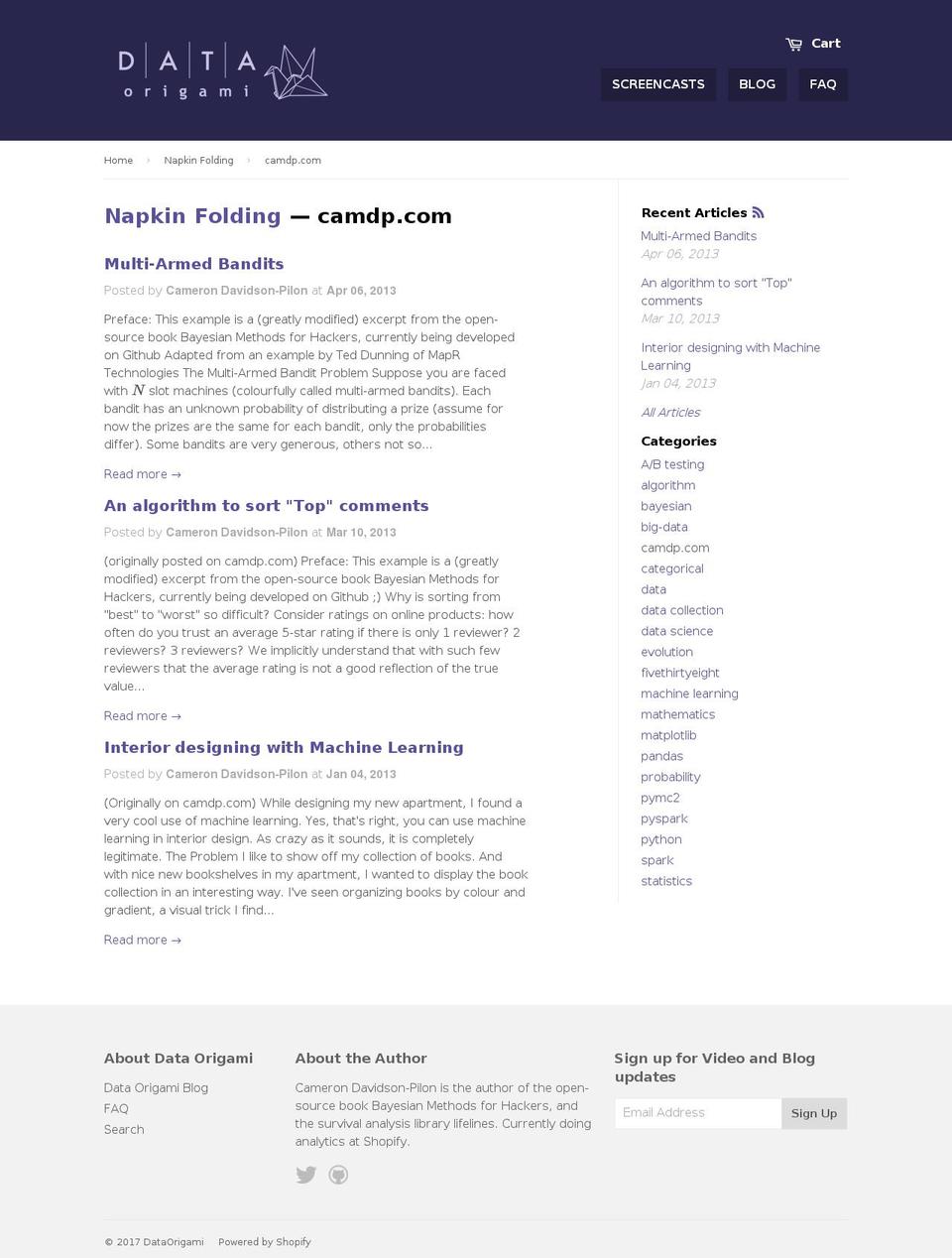 camdp.com shopify website screenshot