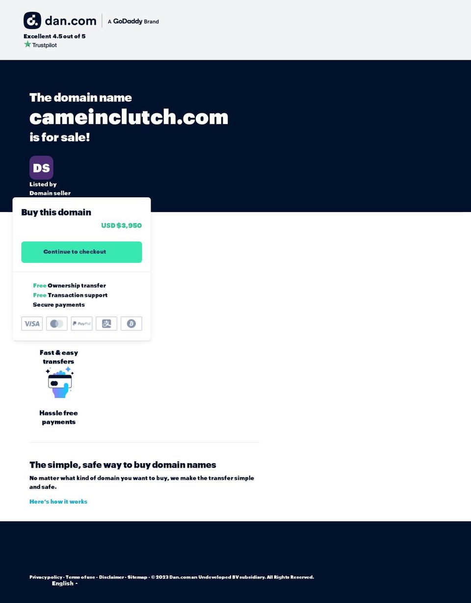 cameinclutch.com — Shopify storefront screenshot