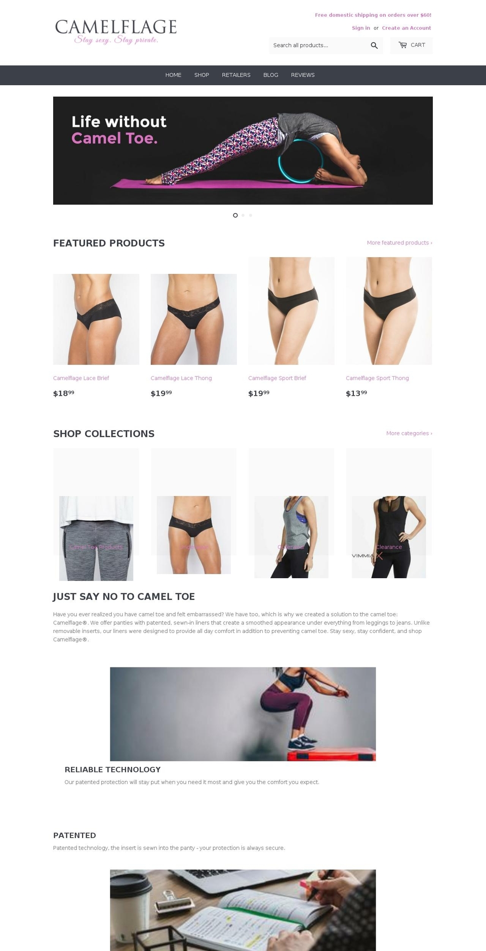 camelflage.com shopify website screenshot
