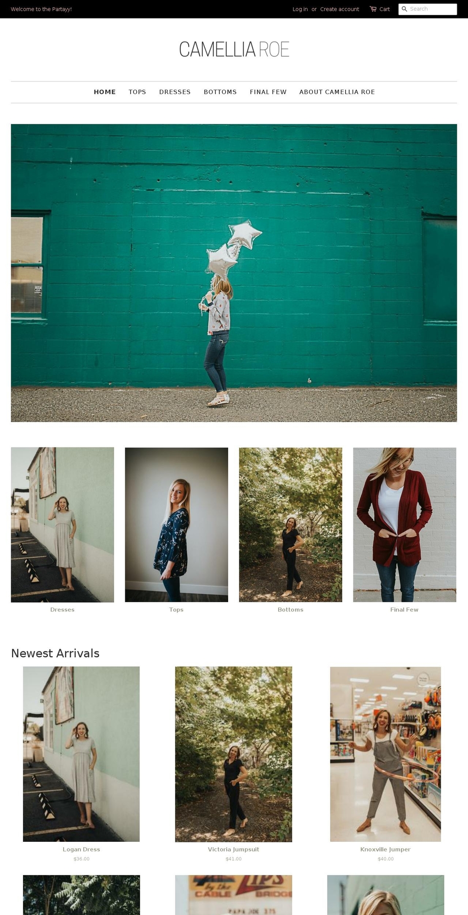 camelliaroe.com — Shopify storefront screenshot