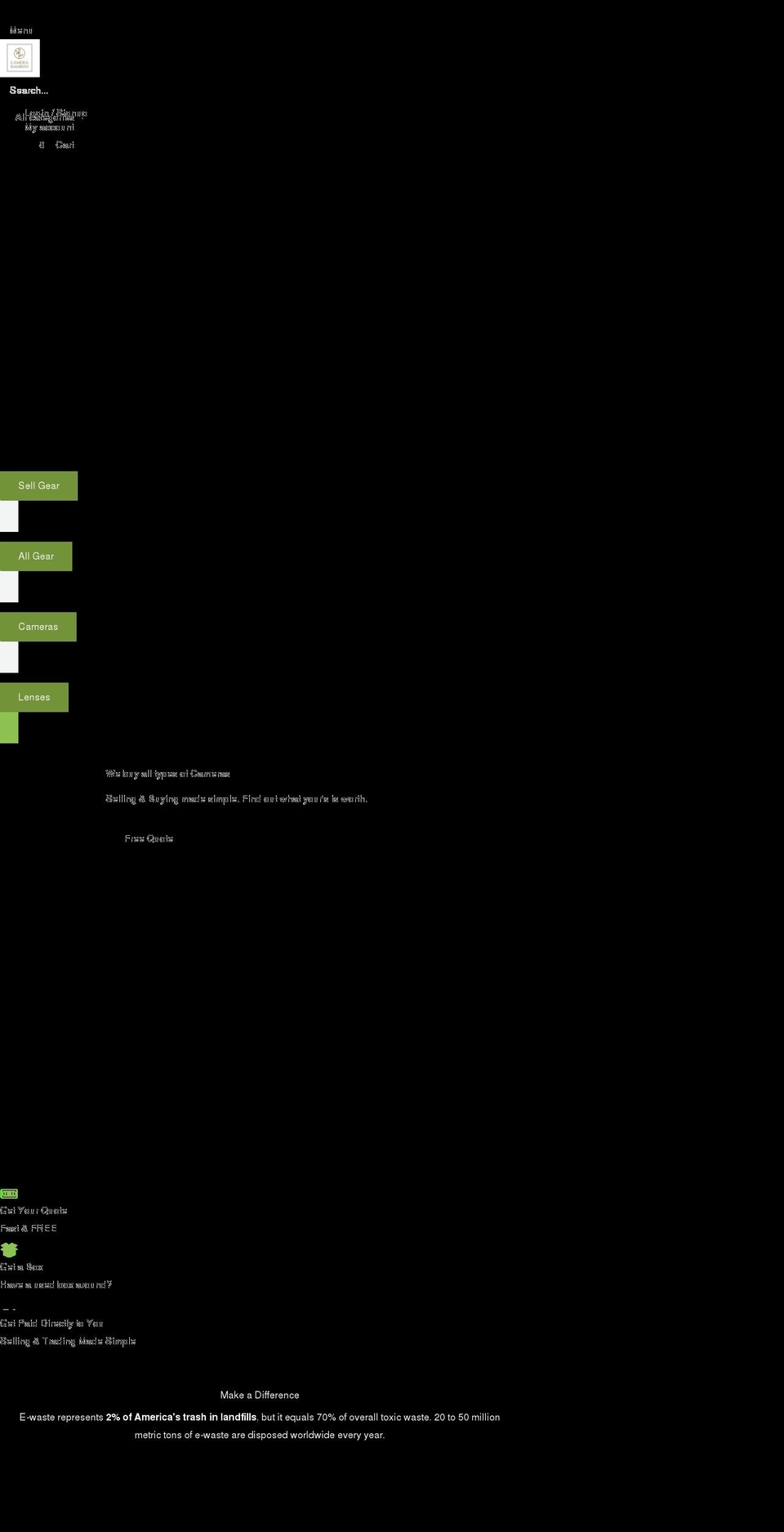 camerabamboo.com shopify website screenshot