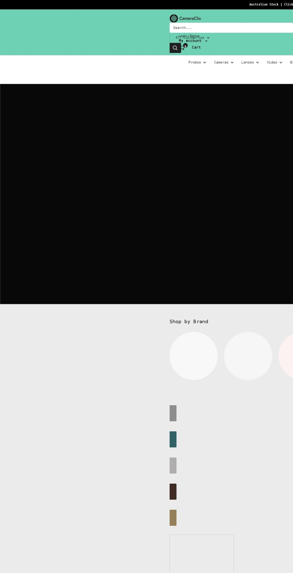 StoreFront Shopify theme site example cameraclix.com.au