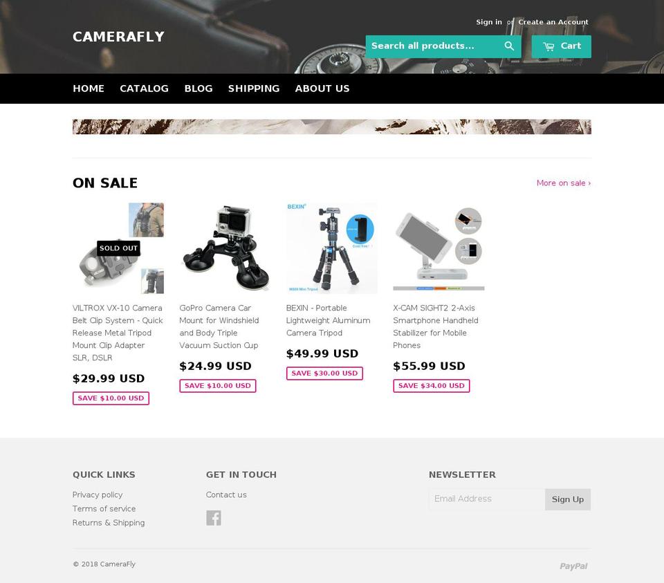 camerafly.com — Shopify storefront screenshot