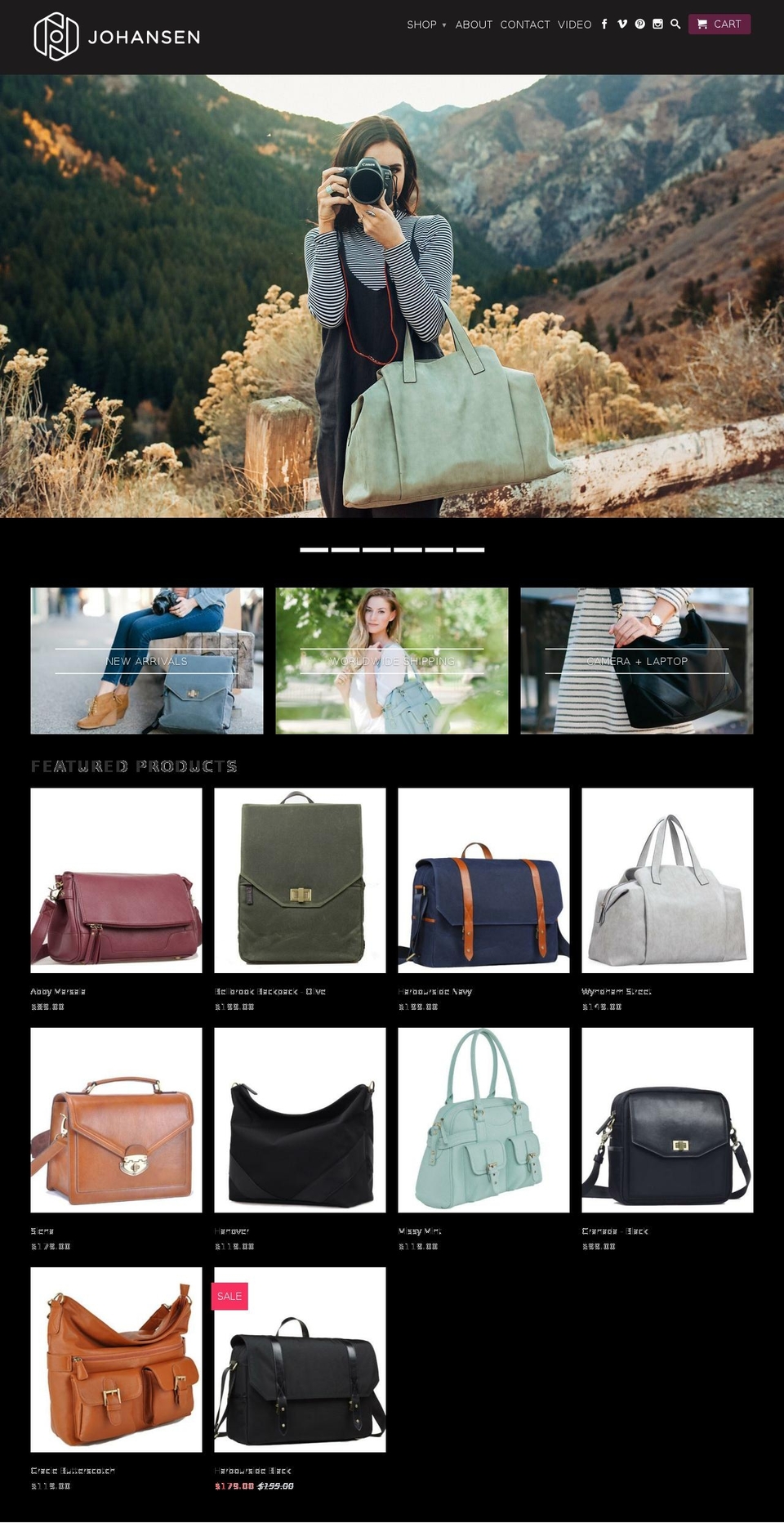 camerahandbag.com — Shopify storefront screenshot
