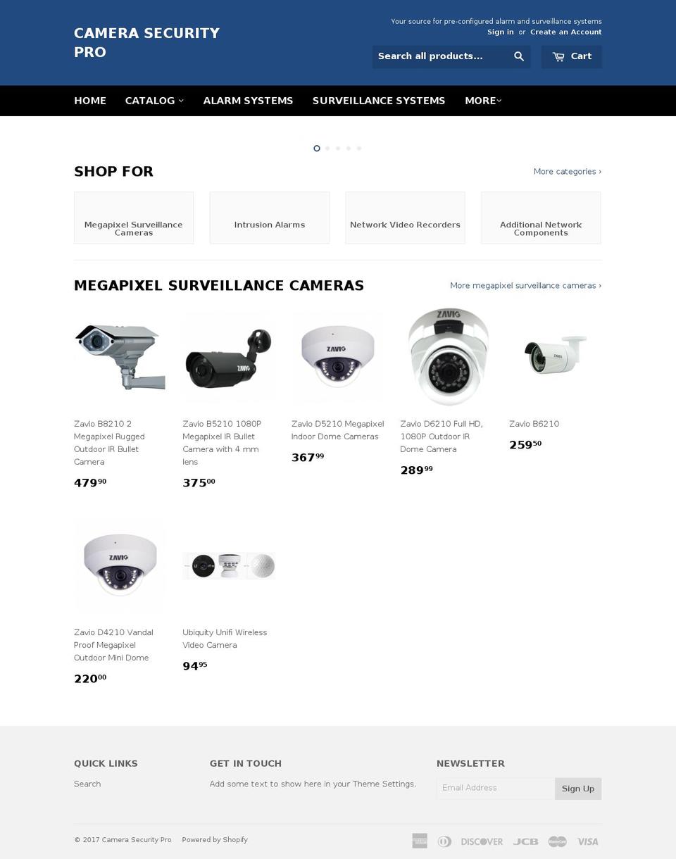 camerasecuritypro.com shopify website screenshot