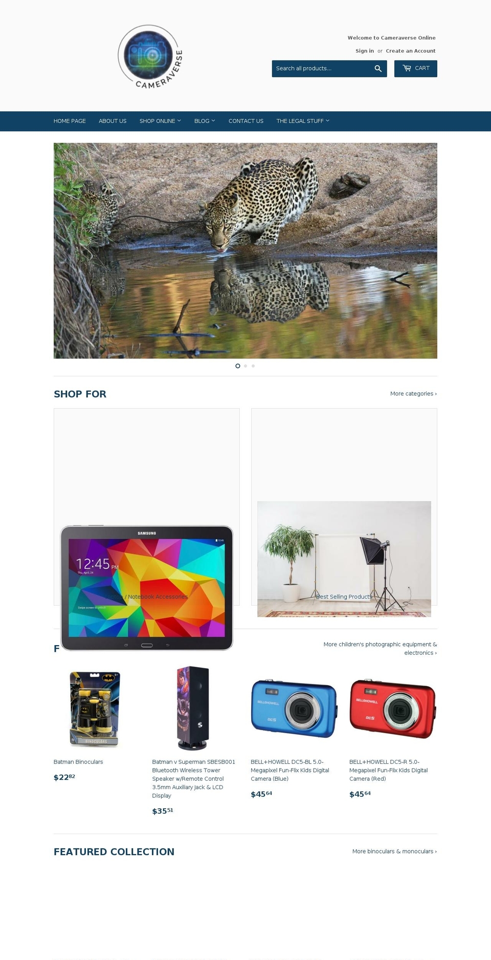cameraverse.com shopify website screenshot