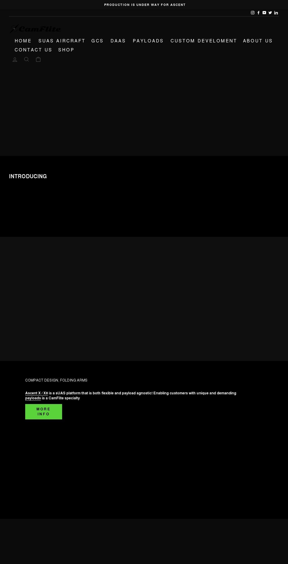 camflite.com shopify website screenshot