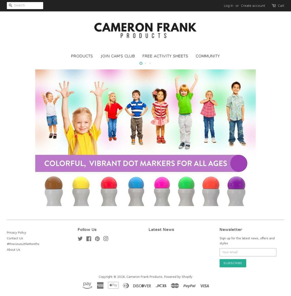 camfrank.com — Shopify storefront screenshot