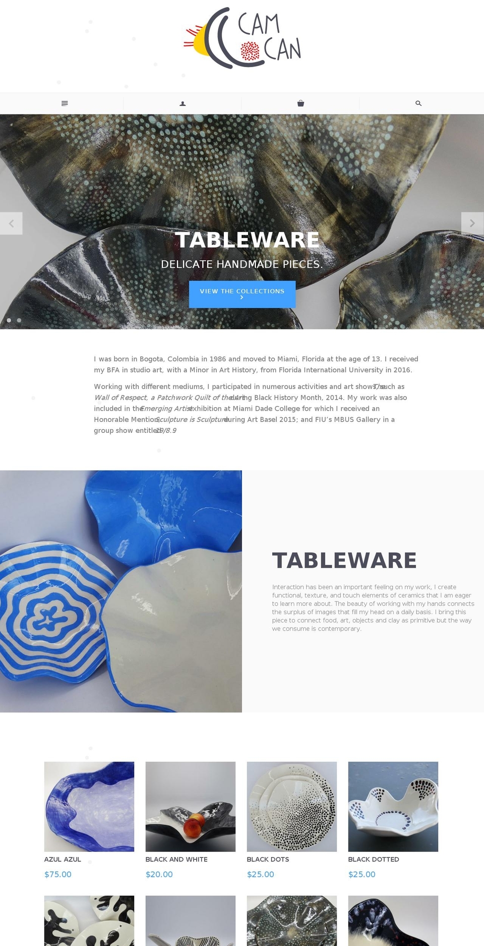 camilacanchon.com — Shopify storefront screenshot