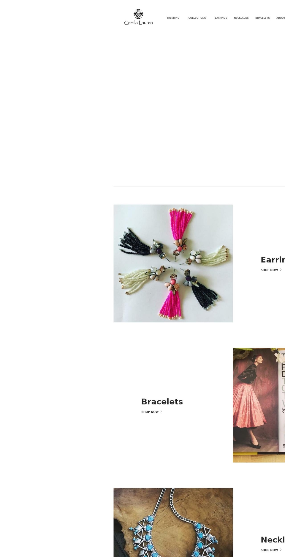 camilalauren.com — Shopify storefront screenshot