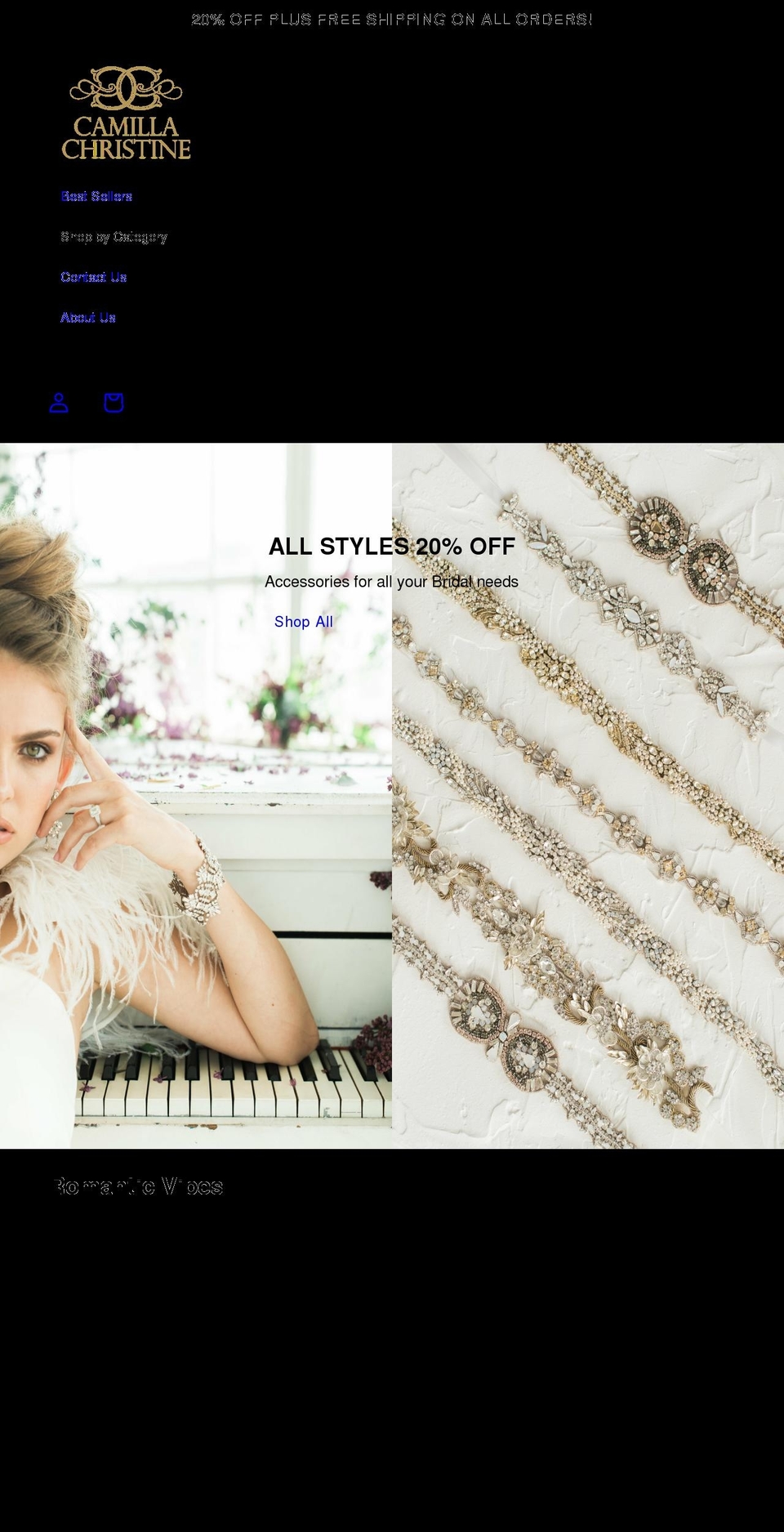 camillachristine.org shopify website screenshot