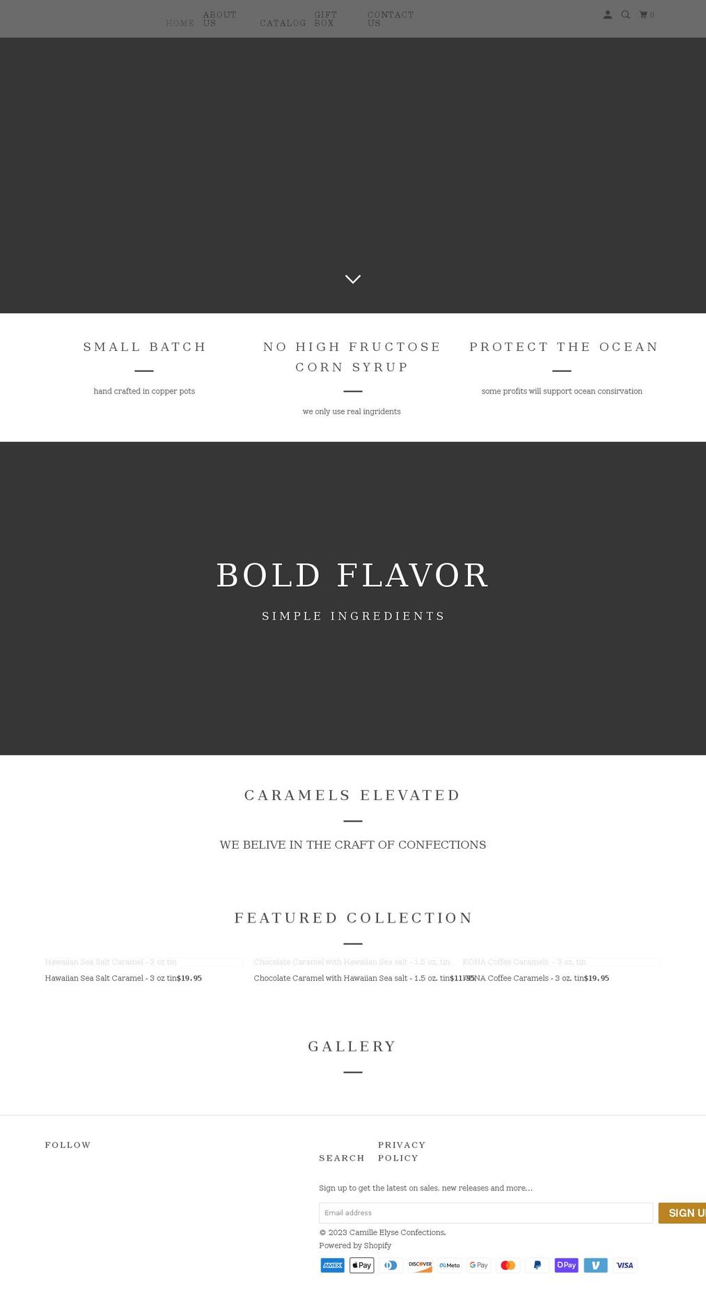 camille-elyse.com shopify website screenshot