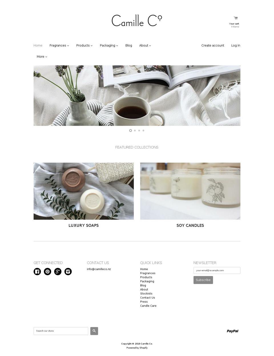 camilleco.nz shopify website screenshot