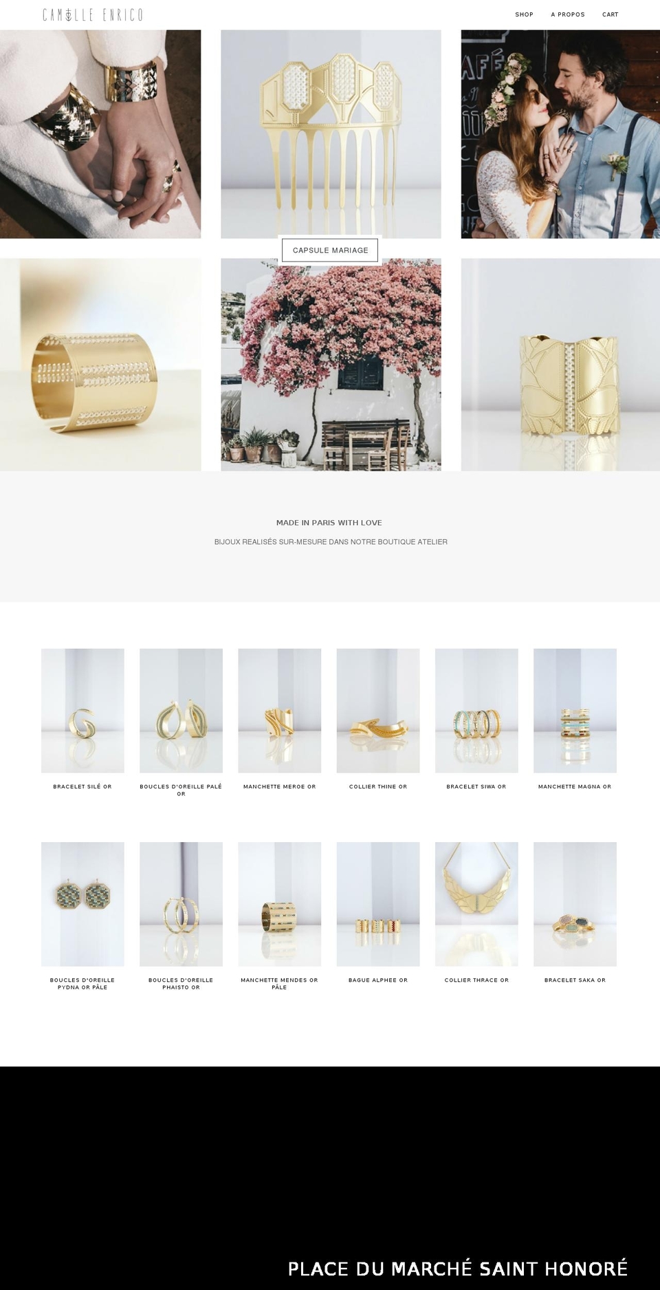 camilleenrico.com shopify website screenshot