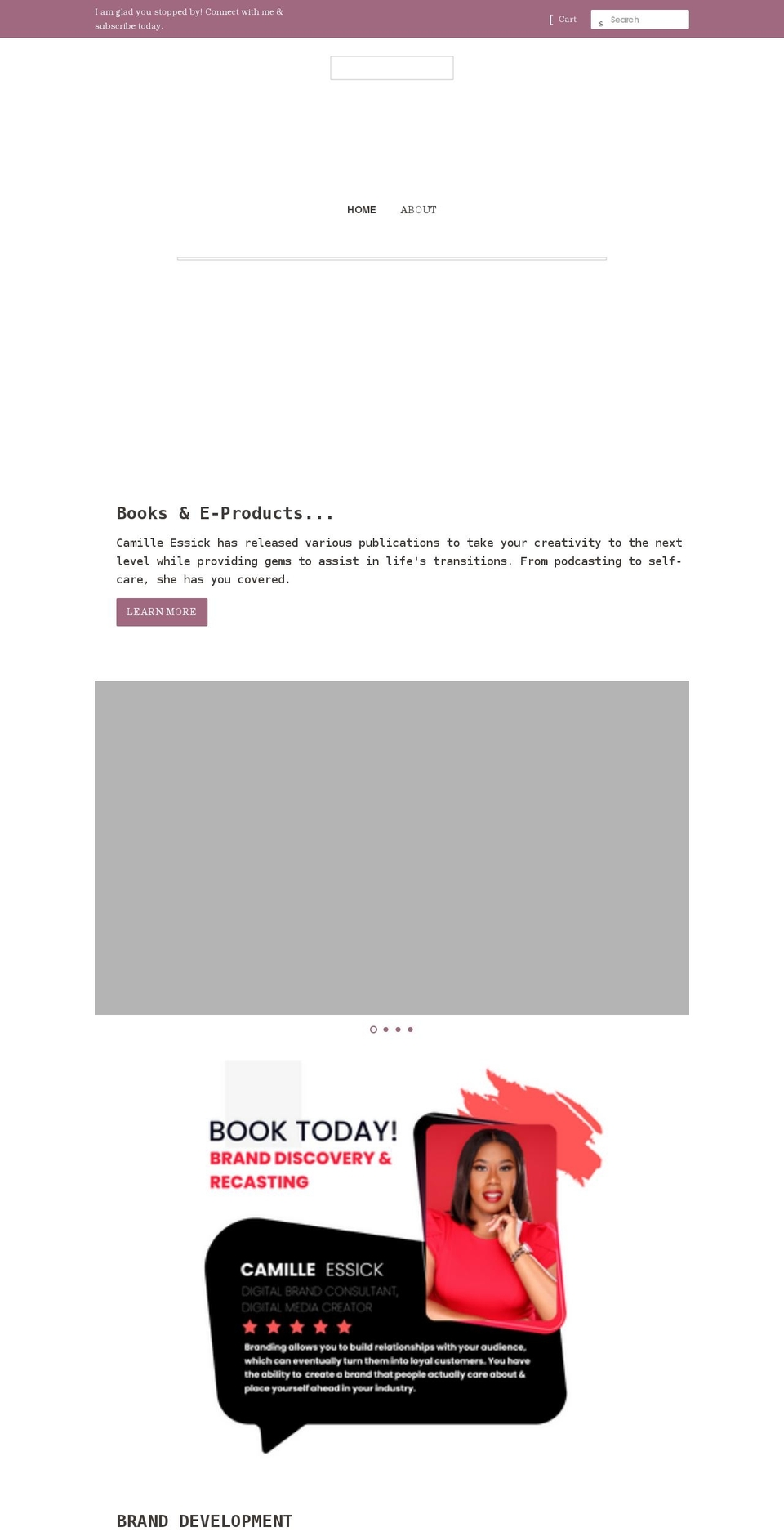 camilleessick.com shopify website screenshot