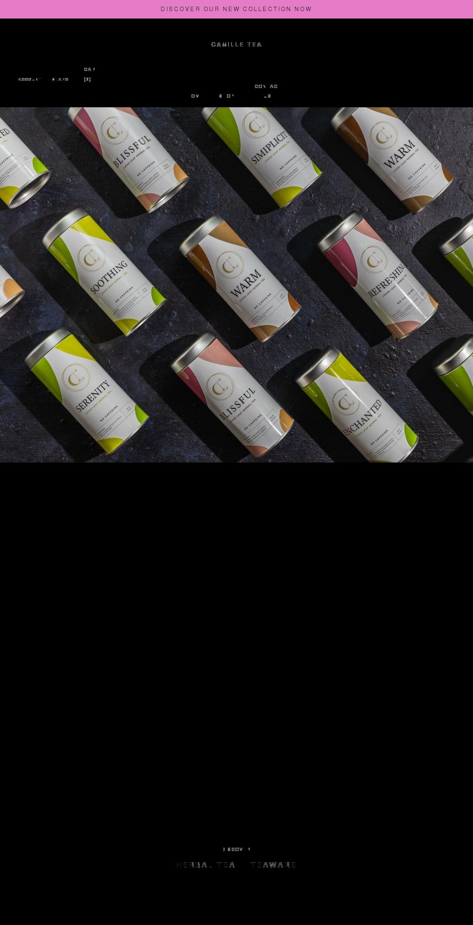 camilletea.com shopify website screenshot