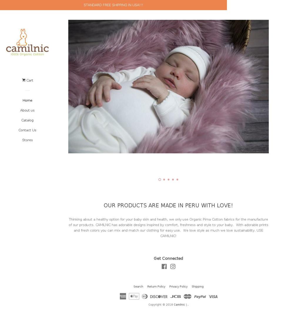 camilnicorganic.com shopify website screenshot