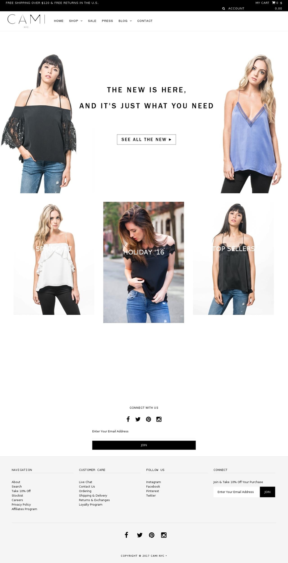 caminyc.com shopify website screenshot