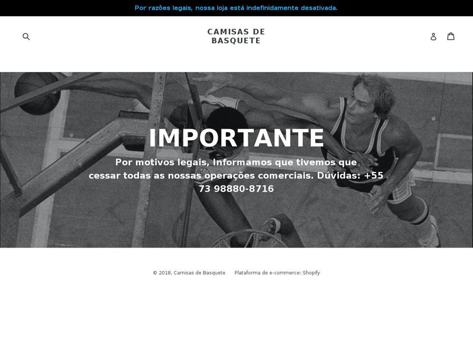 camisasdebasquete.com — Shopify storefront screenshot