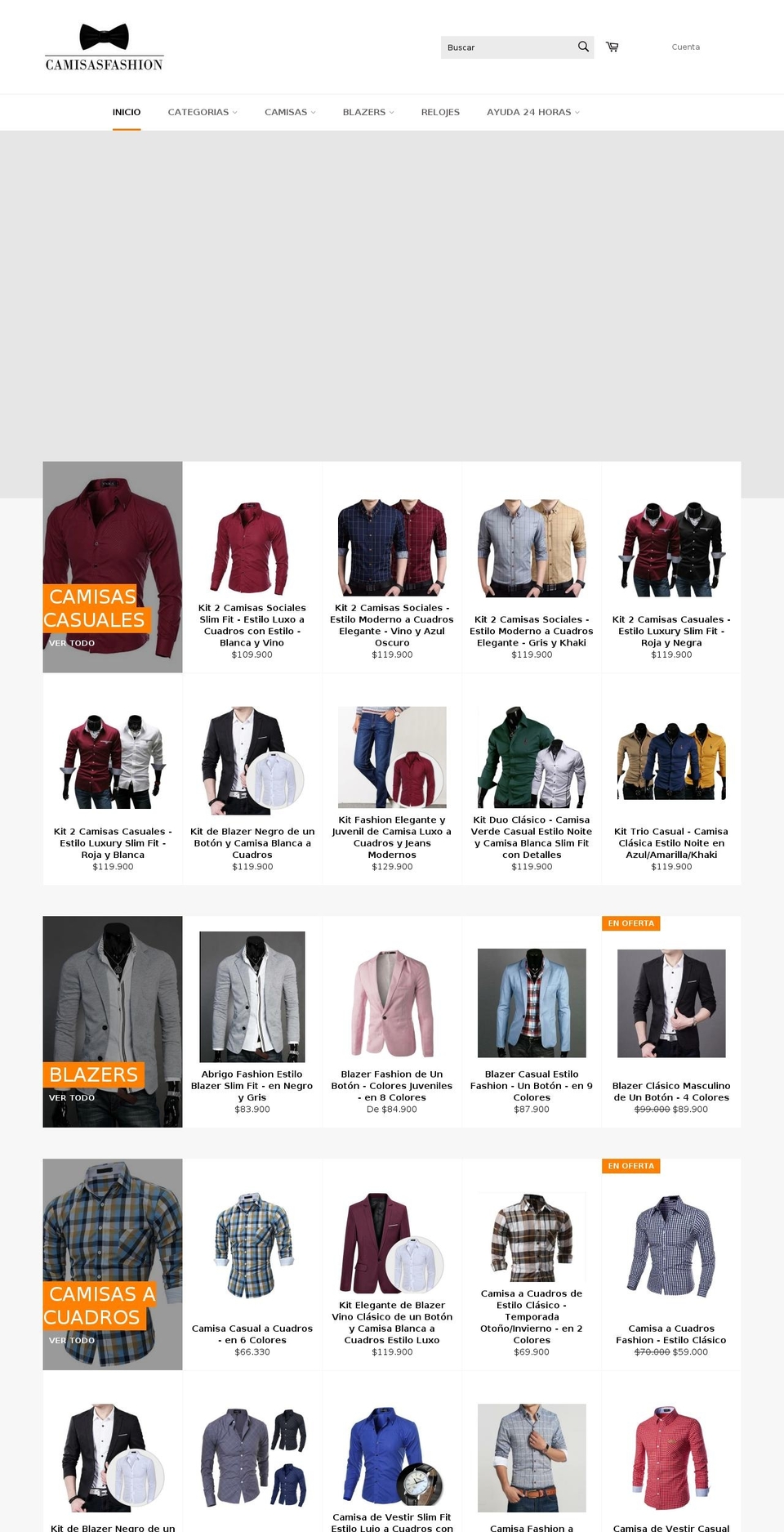 camisasfashion.com — Shopify storefront screenshot