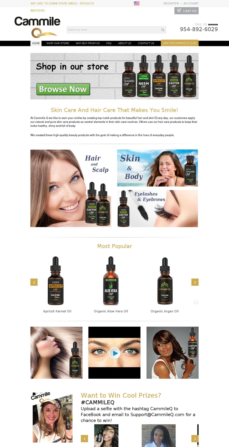 cammileq.com shopify website screenshot