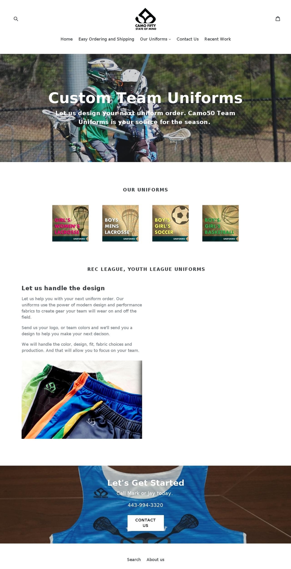 camo50.com shopify website screenshot