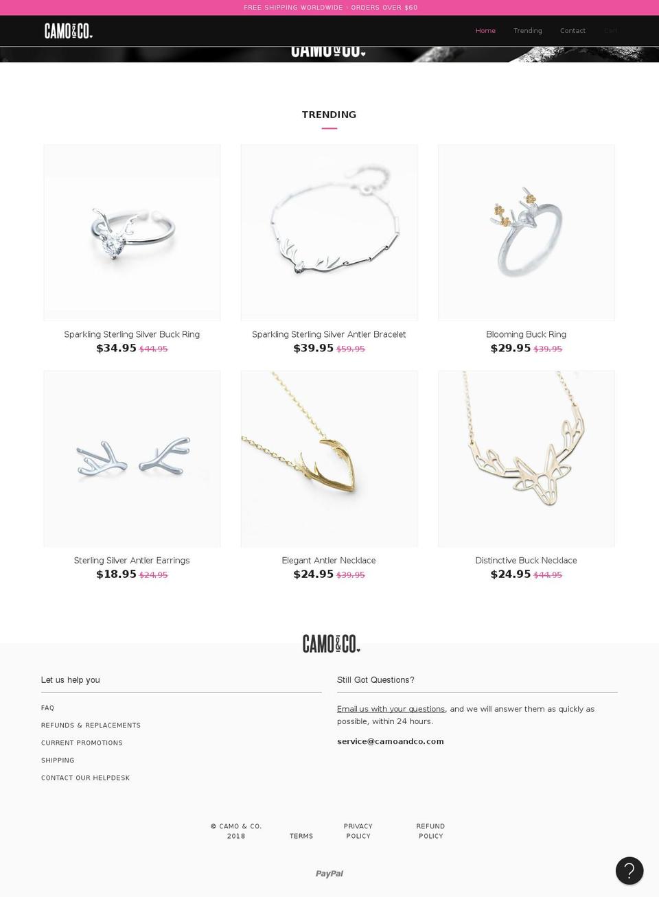 camoandco.com — Shopify storefront screenshot