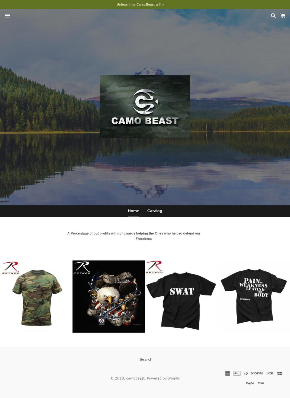 camobeast.com — Shopify storefront screenshot