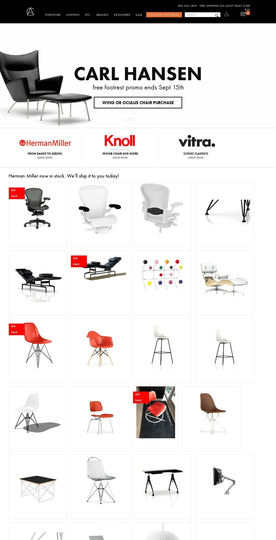 camodernfurniture.com — Shopify storefront screenshot