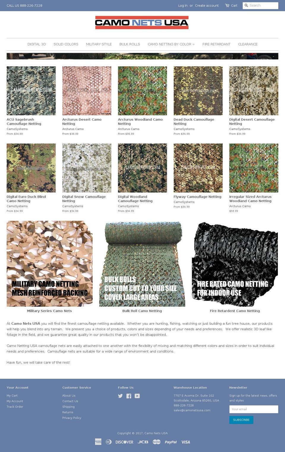 camonetsusa.com shopify website screenshot