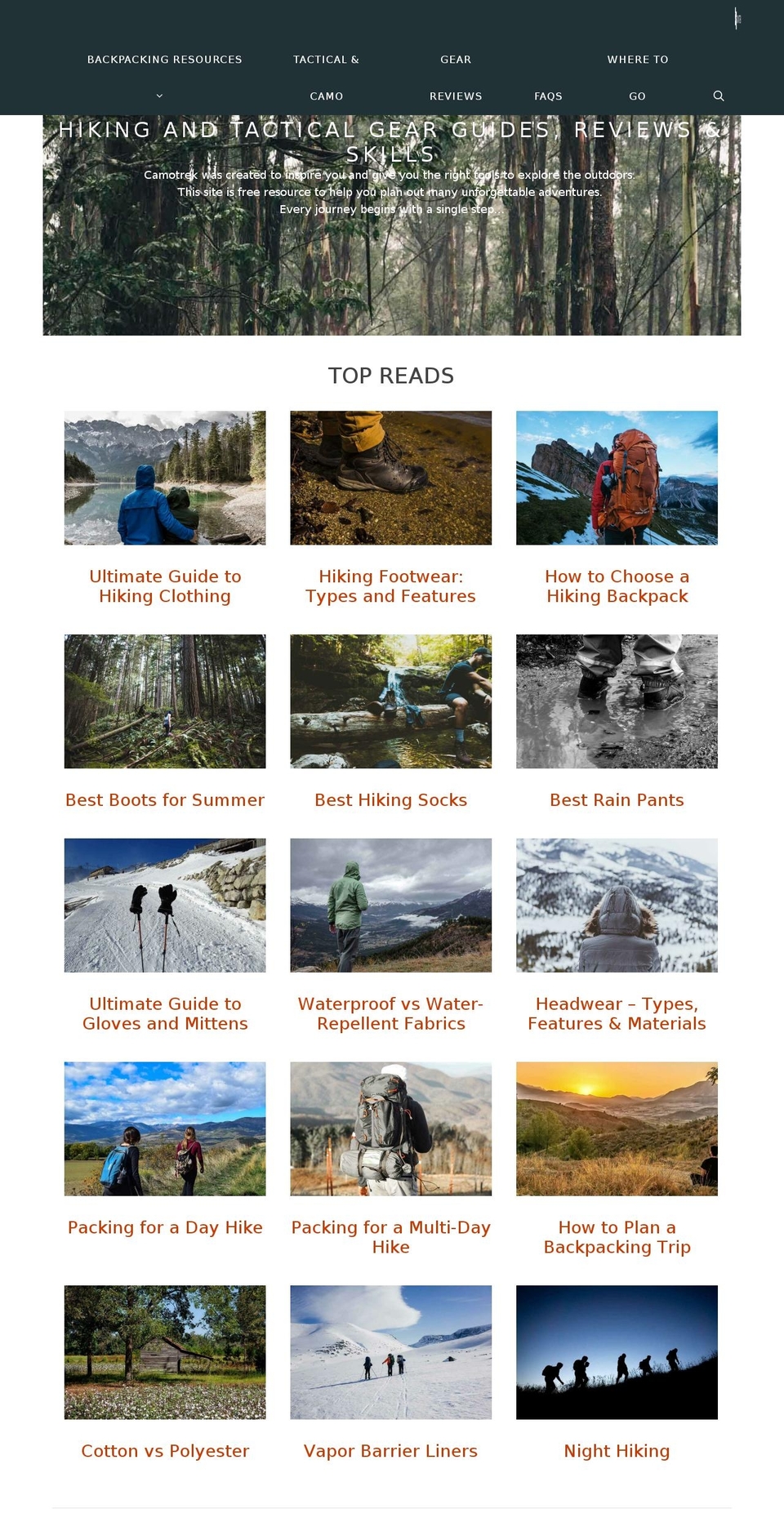 camotrek.com — Shopify storefront screenshot