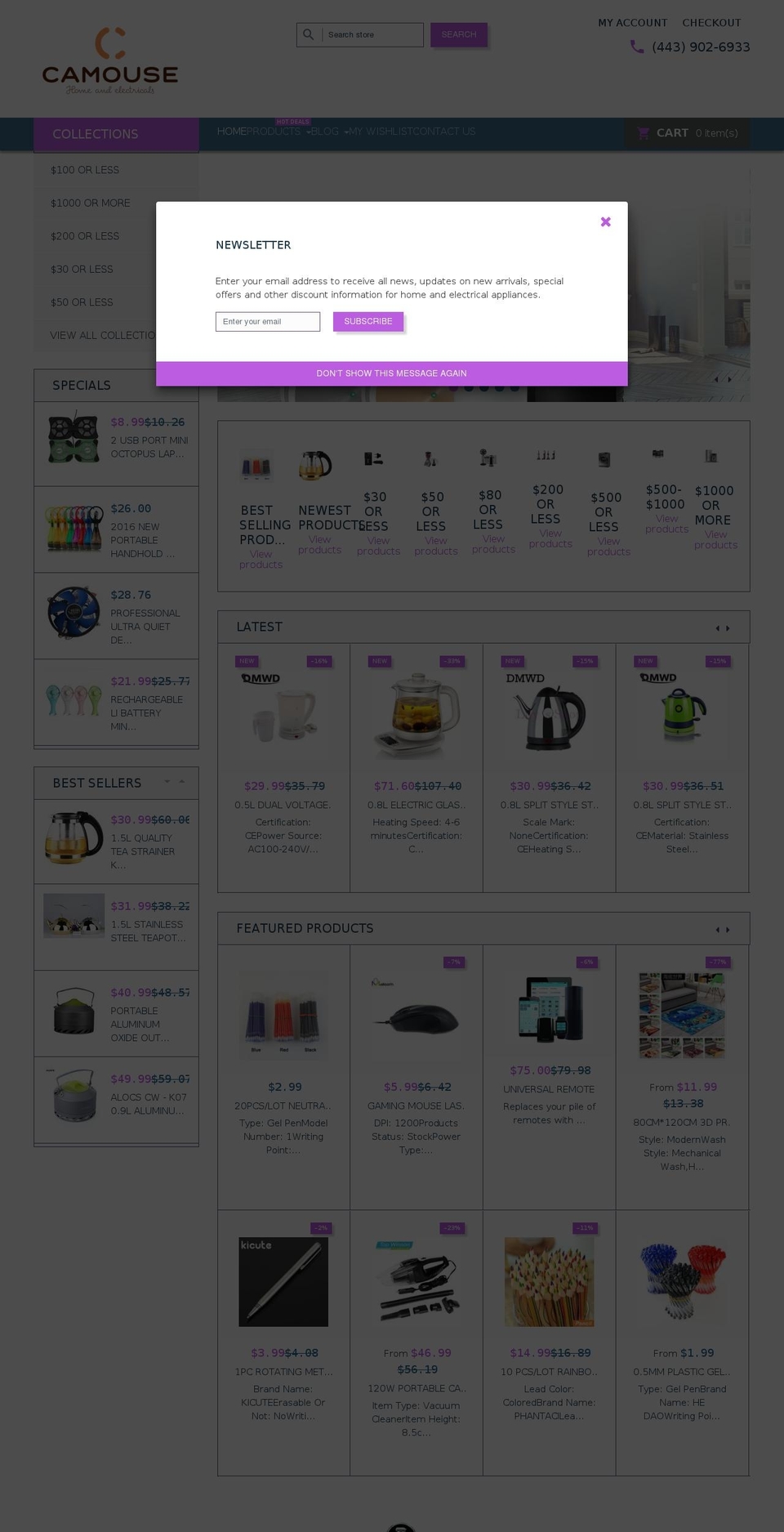 camousecheb.com — Shopify storefront screenshot