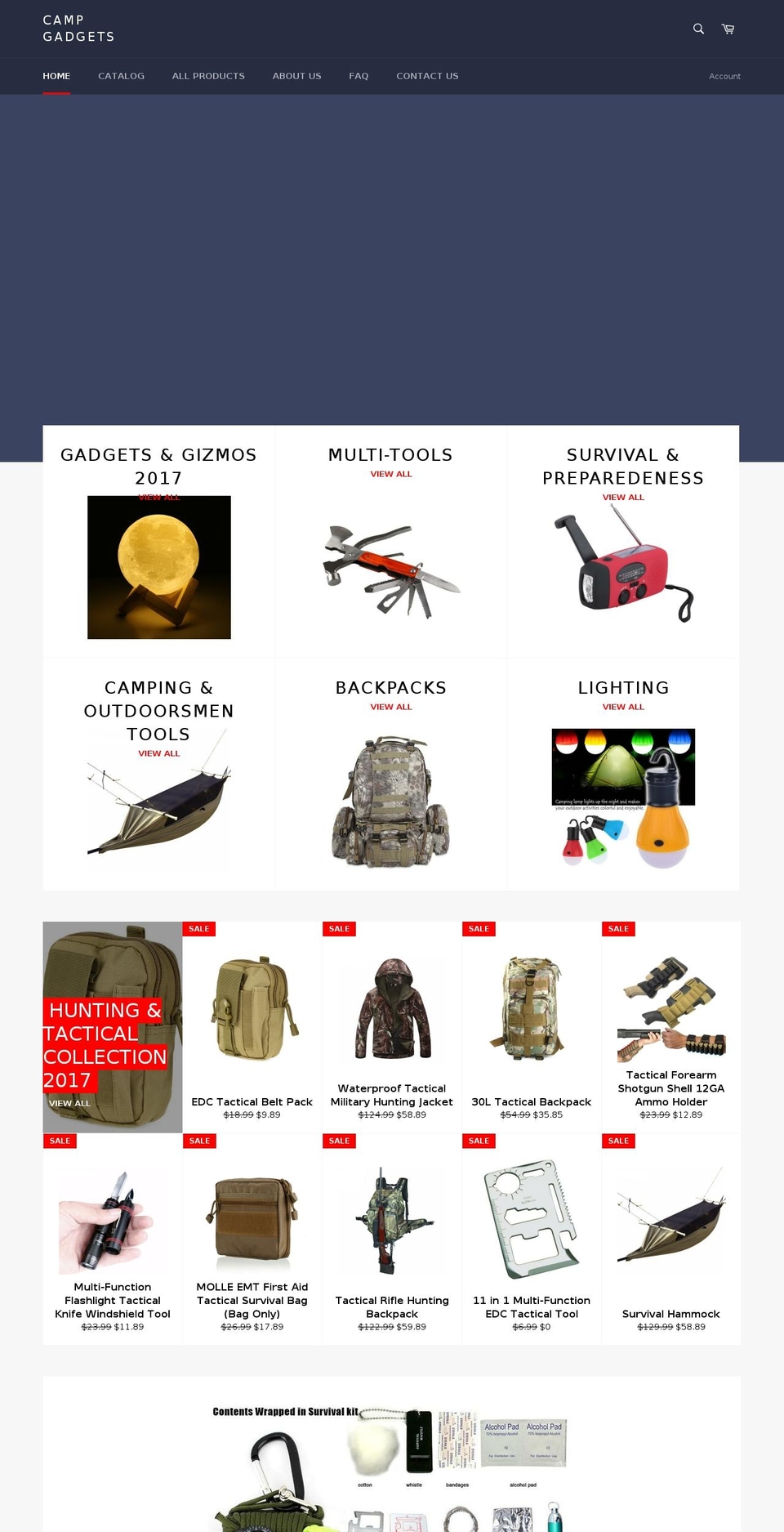 camp-gadgets.com — Shopify storefront screenshot