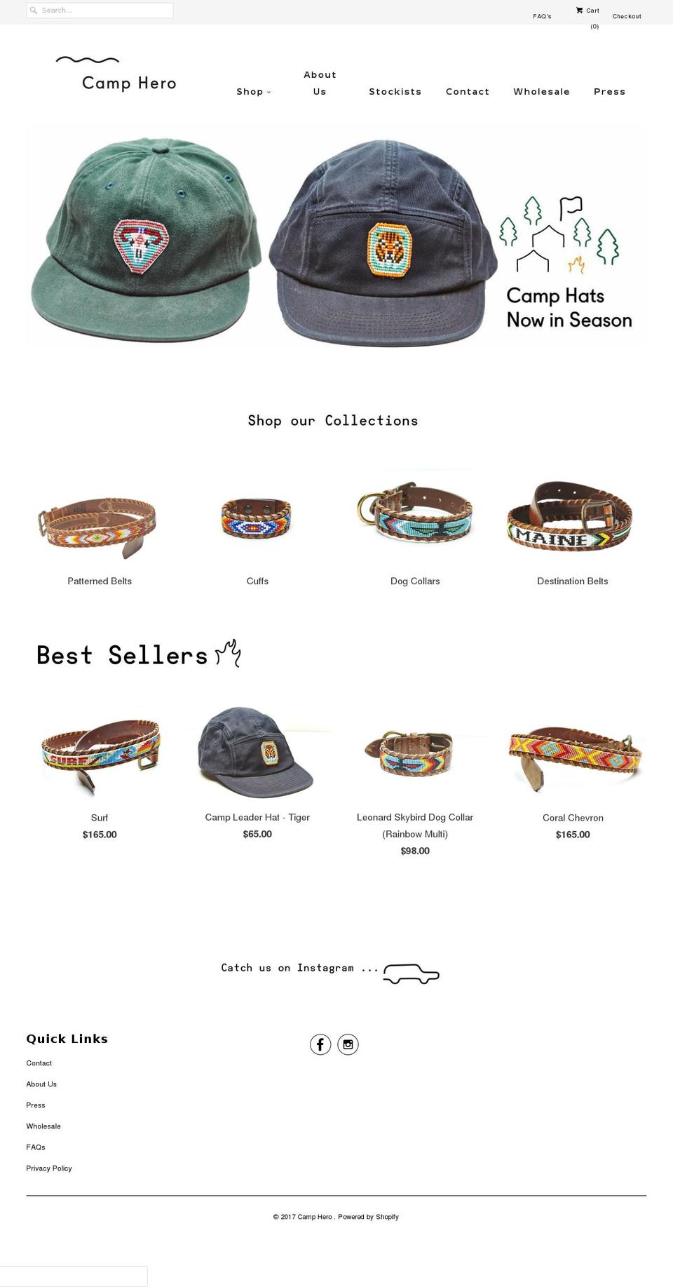 camp-hero.net shopify website screenshot