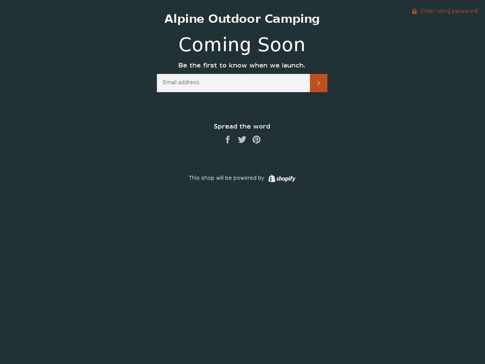 camp-in-tents.com — Shopify storefront screenshot