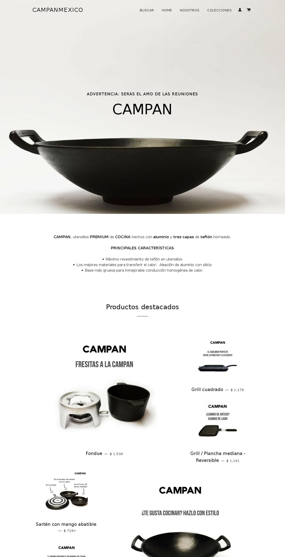 campanmexico.com shopify website screenshot