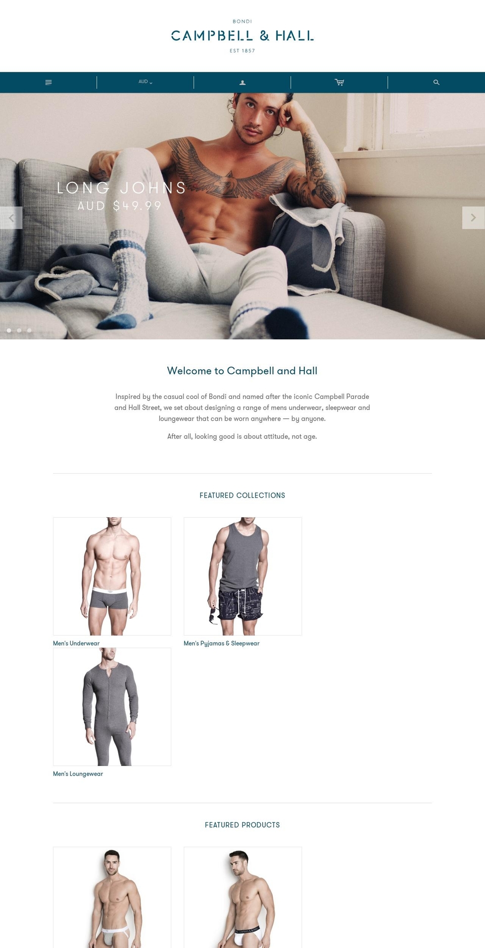 campbellandhall.com shopify website screenshot