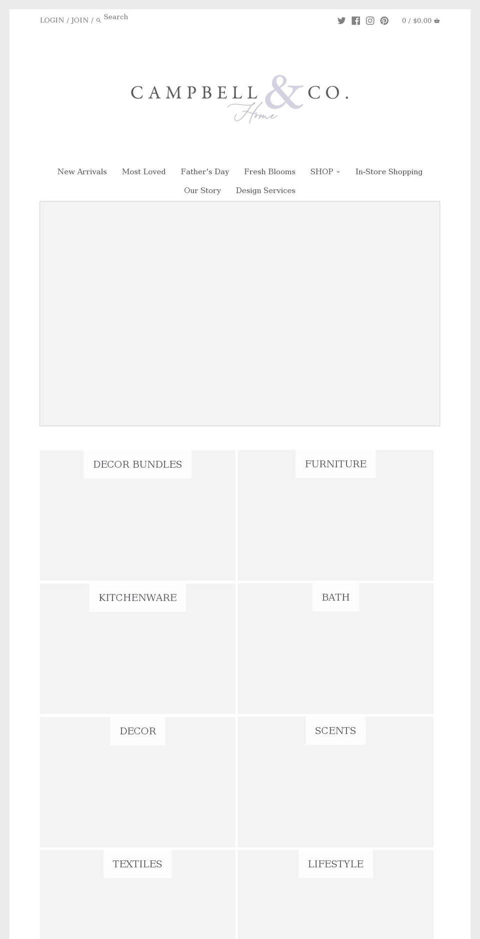 campbellcohome.com shopify website screenshot