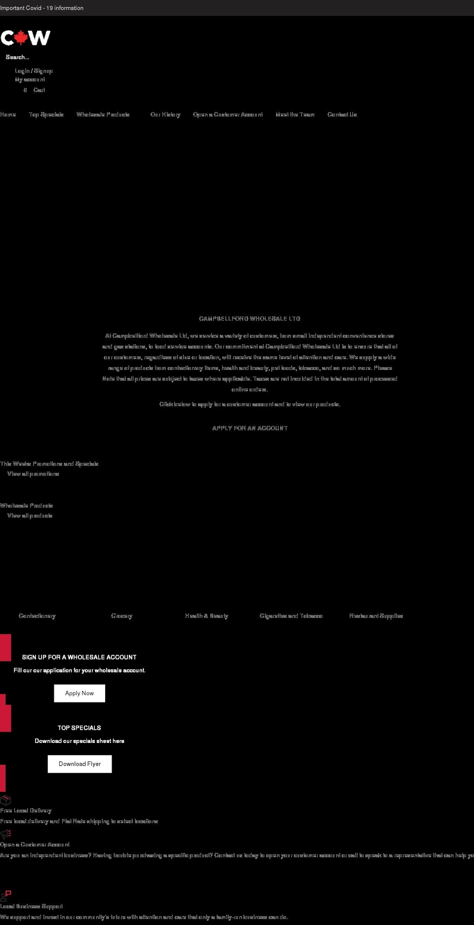 campbellfordwholesale.com shopify website screenshot