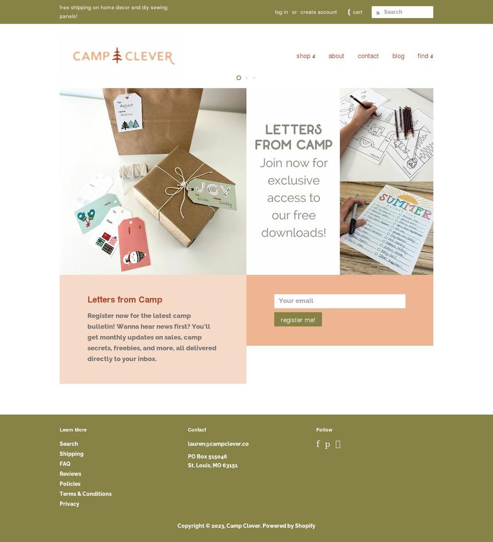 campclever.co shopify website screenshot