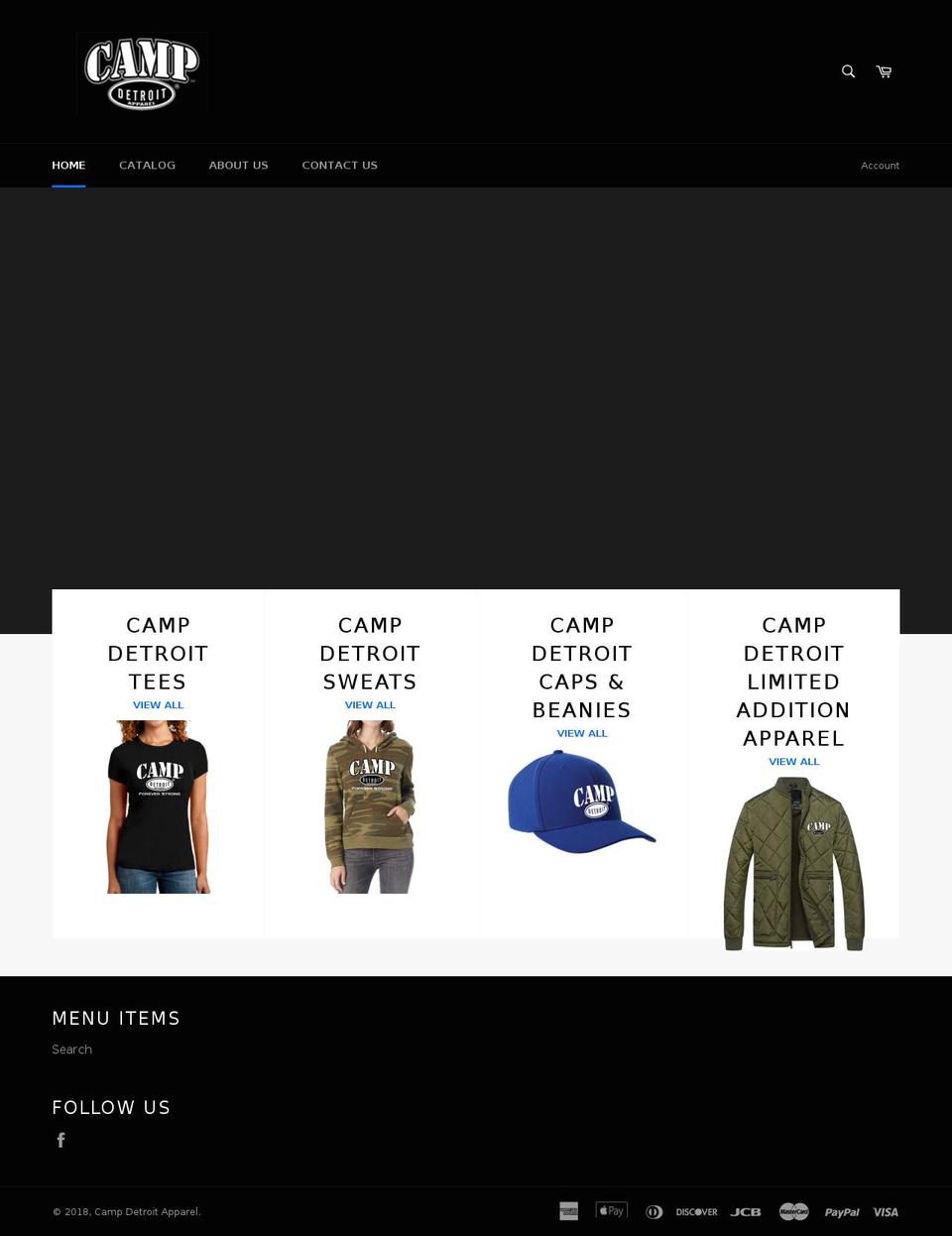 campdetroitapparel.com — Shopify storefront screenshot