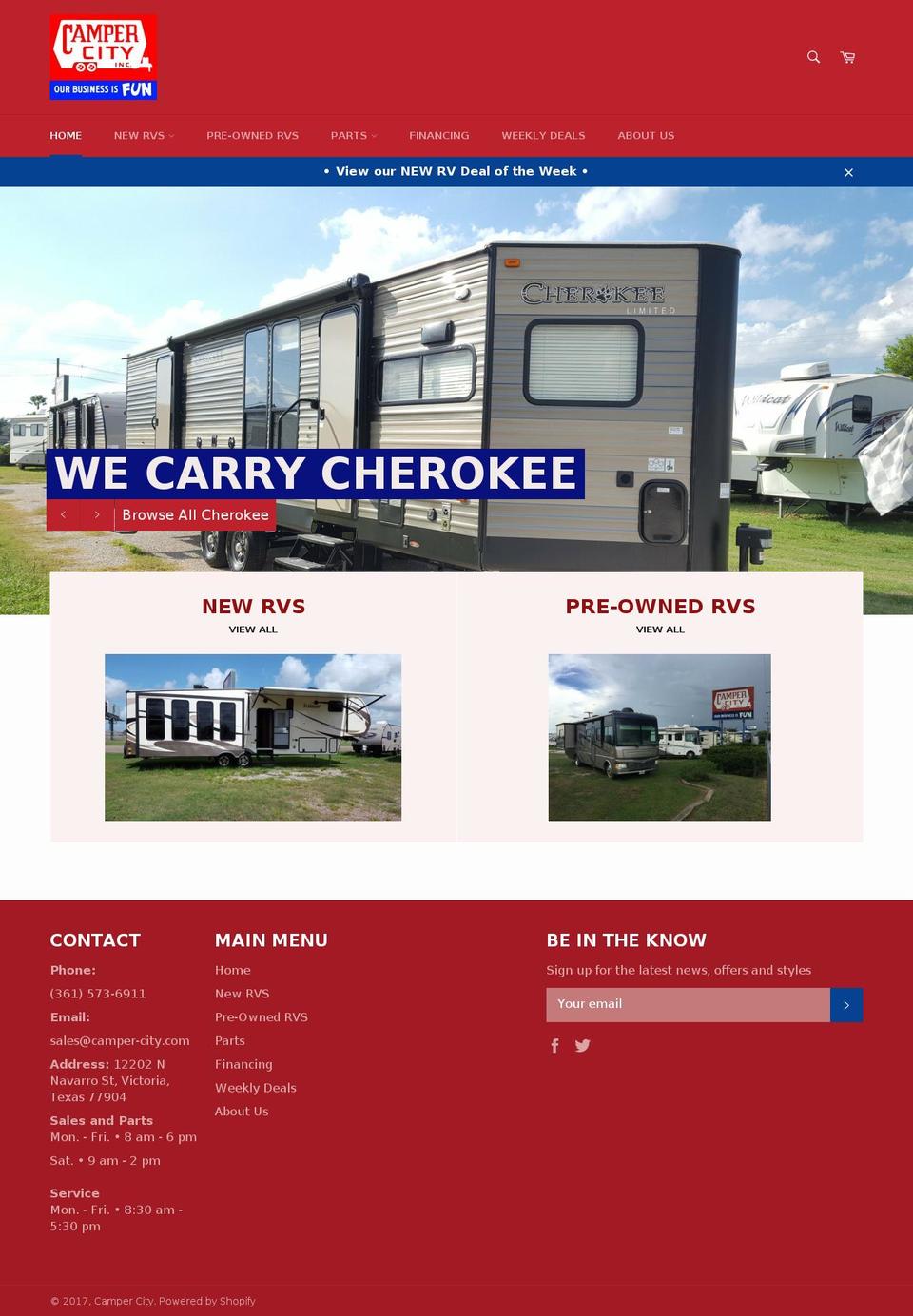 camper-city.com shopify website screenshot
