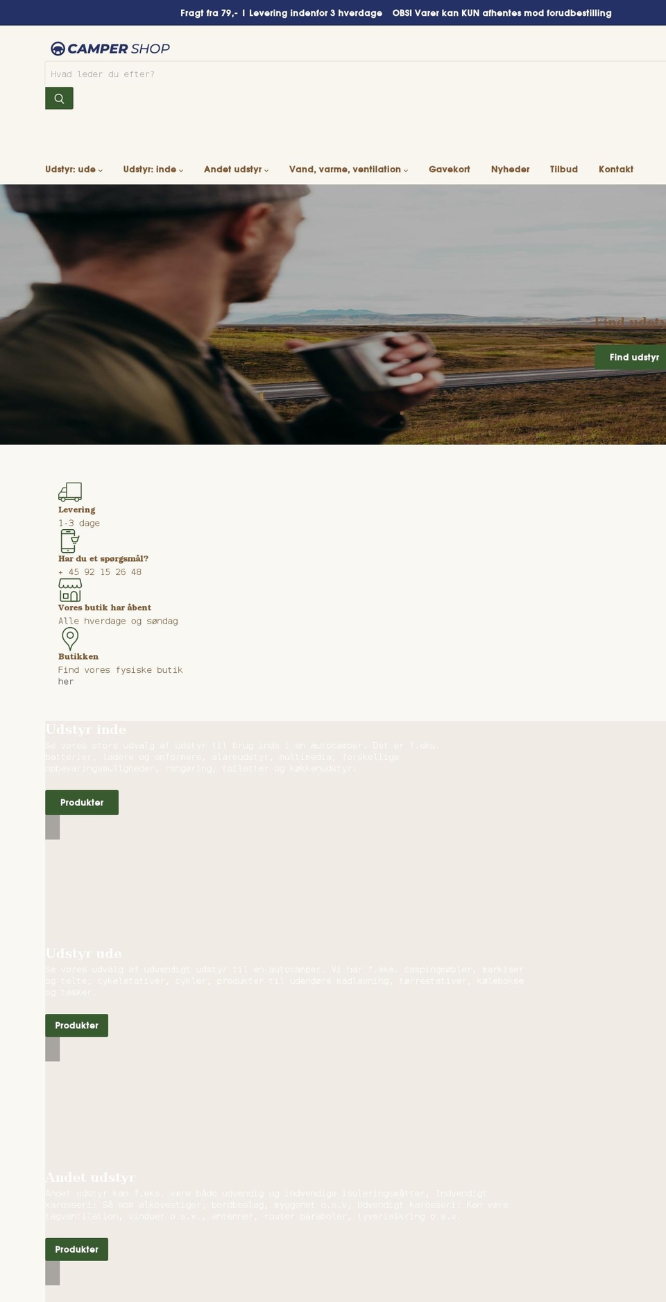 camper-shop.dk shopify website screenshot