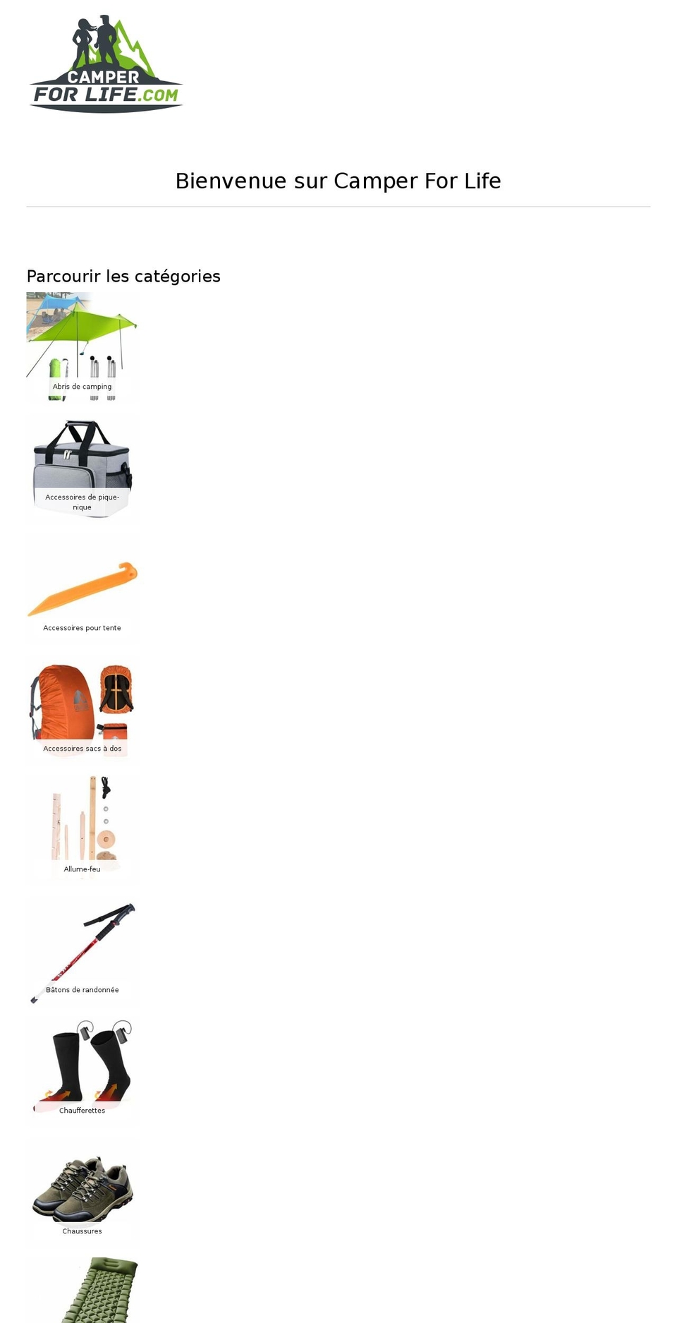 camperforlife.com — Shopify storefront screenshot