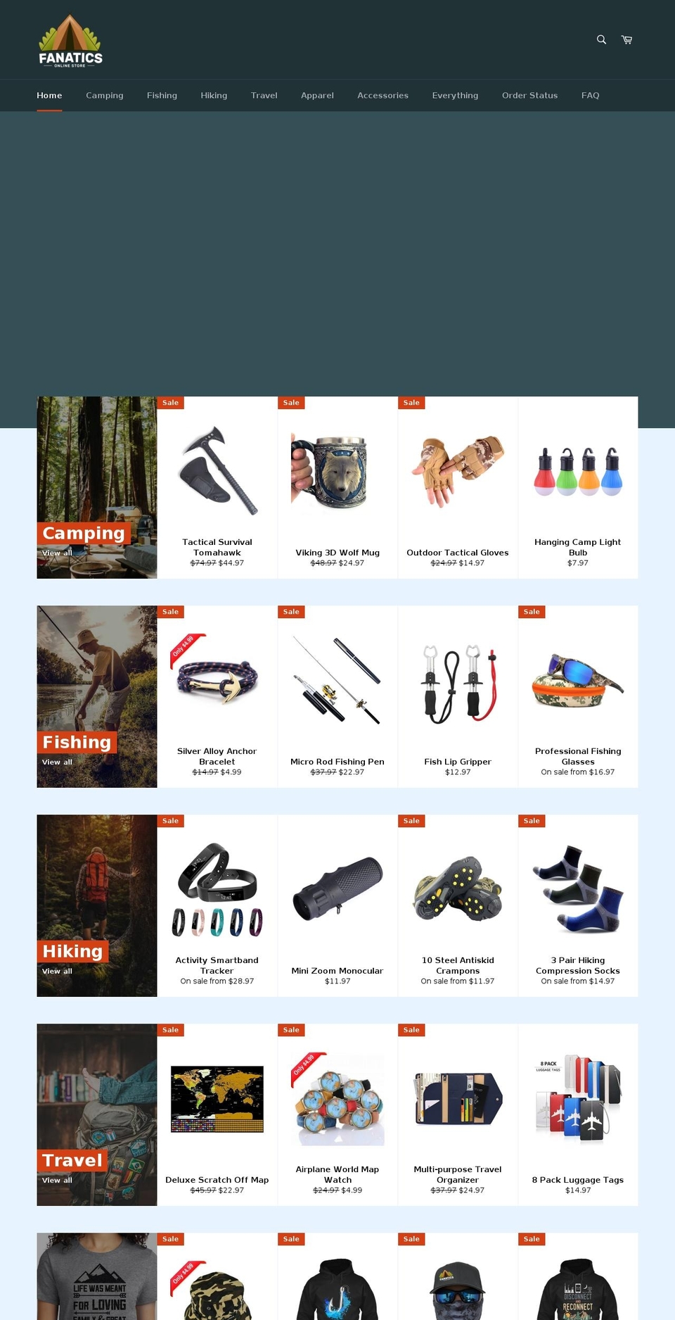 campfanatics.com — Shopify storefront screenshot