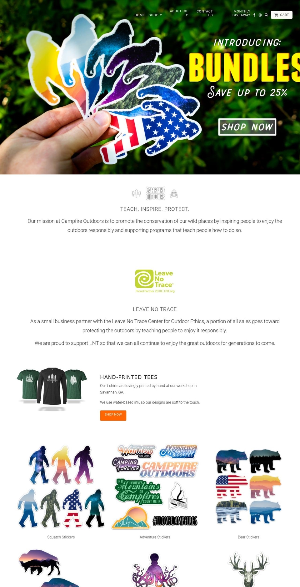 campfireoutdoors.com shopify website screenshot