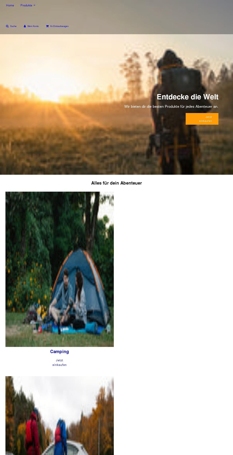 camping-bird.ch shopify website screenshot