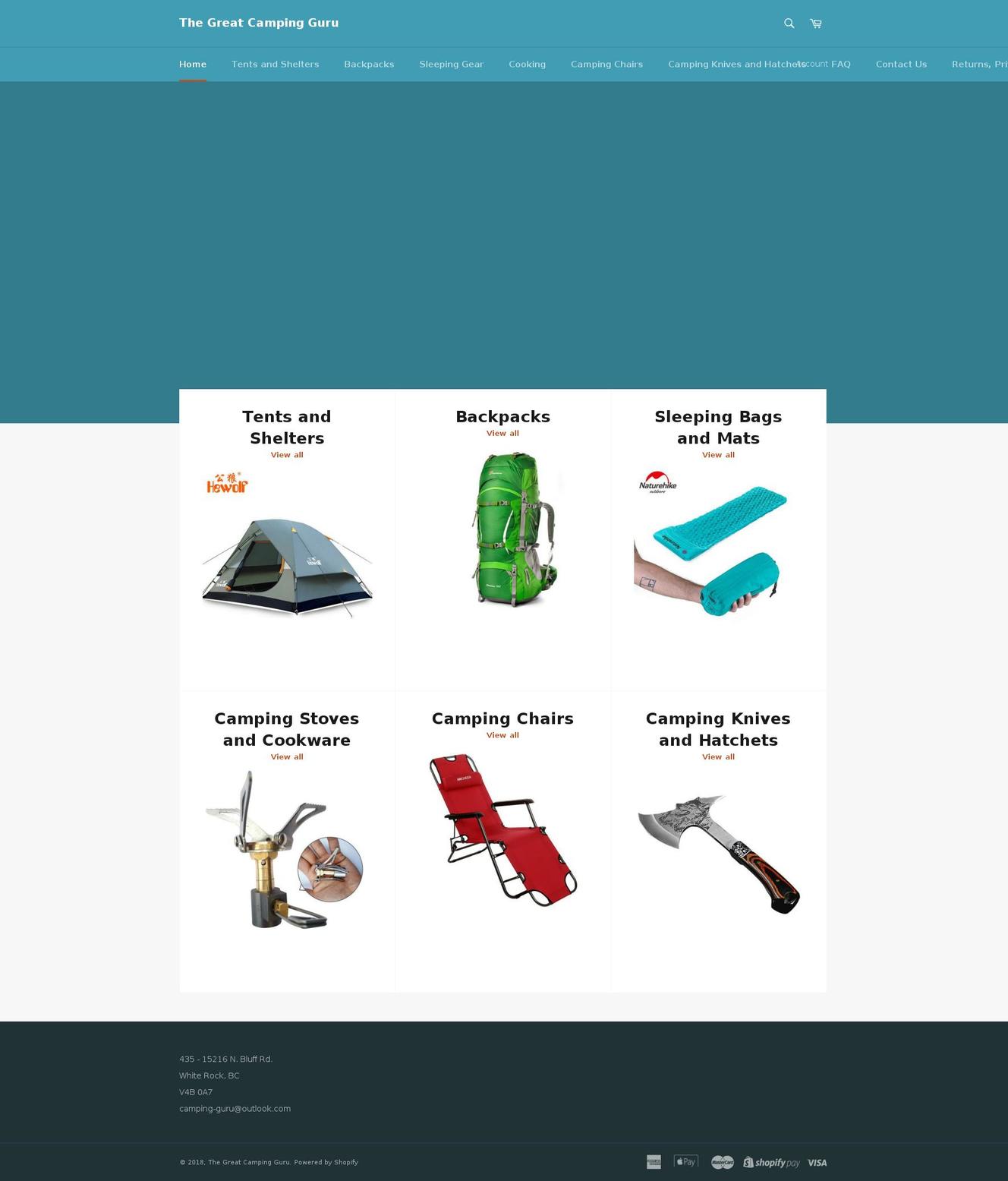 camping-guru.com — Shopify storefront screenshot